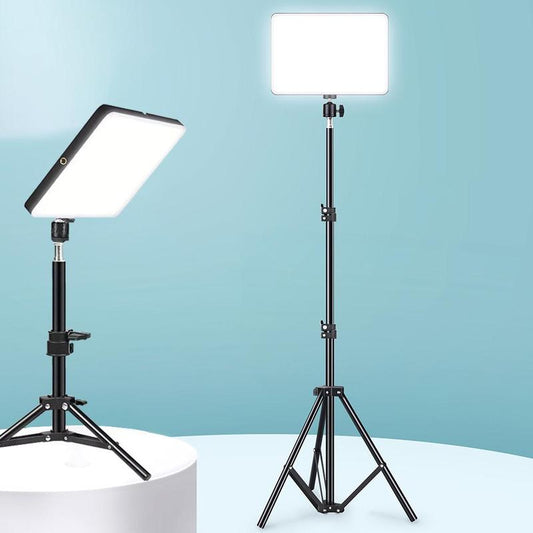 10 Inch Panel Lamp & 1.1M Tripod, 1 Set Adjustable LED Panel Lamp with Tripod, Professional Camera Accessories for Home & Studio Use